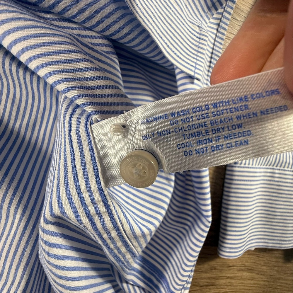 Southern Tide Men's Charleston Granby Striped Sport Button Down L Work Preppy - Picture 14 of 16